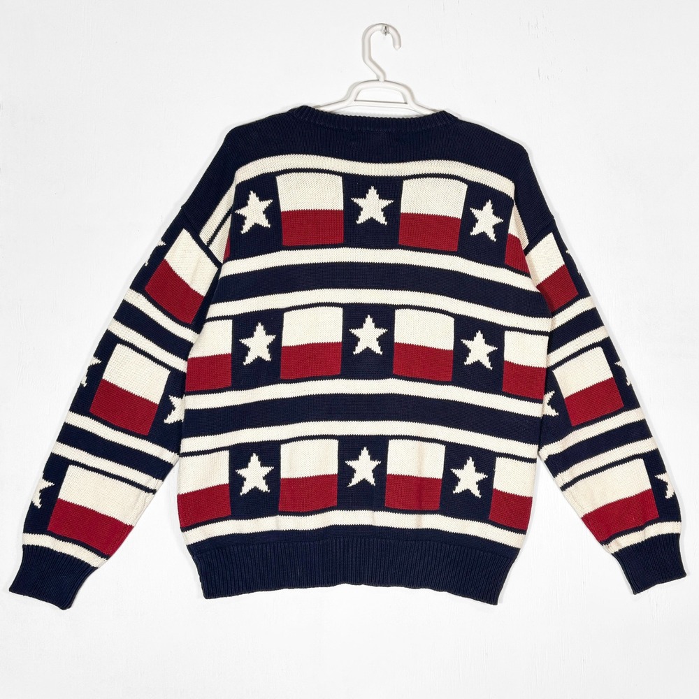 VTG‎ 90s Embassy Row Texas Flag Sweater Mens XL Western Knit Ranch Cowboy - Picture 2 of 7